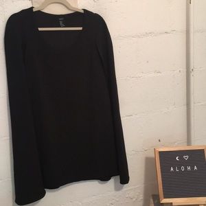 Little black dress with cape - M